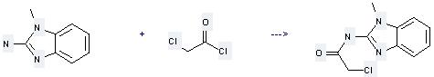 1H-Benzimidazol-2-amine,1-methyl- can be used to produce 2-chloro-N-(1-methyl-1H-benzoimidazol-2-yl)-acetamide at the ambient temperature